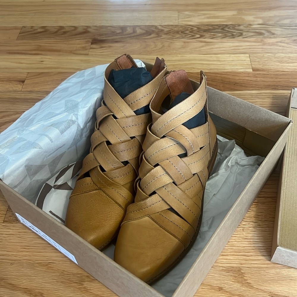 Anthropologie leather booties